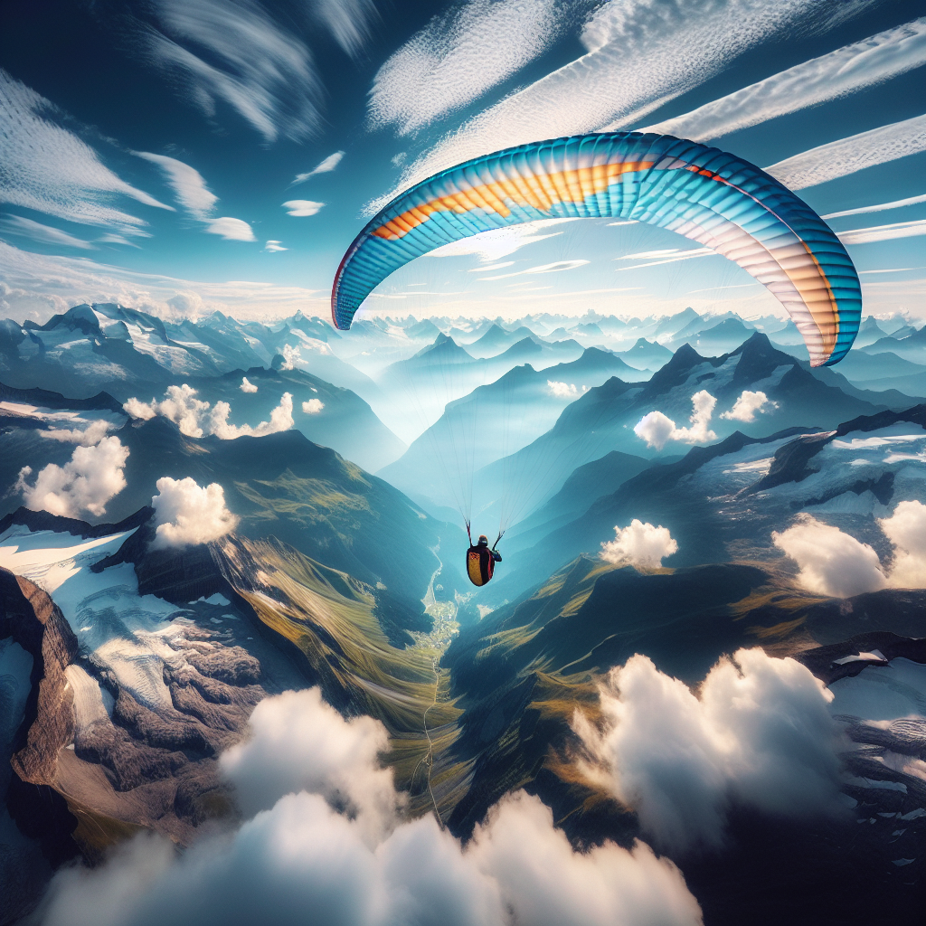 Gleitschirm Thermikflug Klosters Graubünden ✓