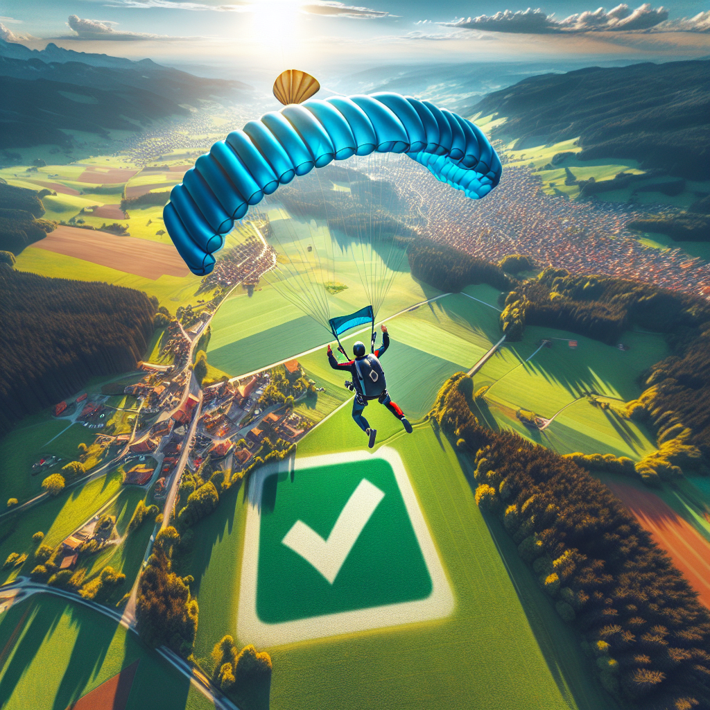 Fallschirm Tandemsprung Leutkirch im Allgäu Baden-Württemberg ✓