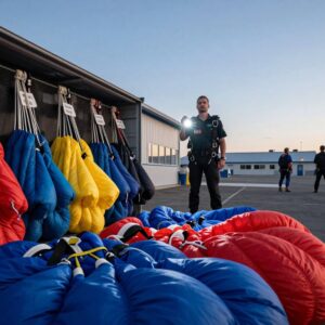 Diebstahl von Fallschirmen aus Sprungzentren