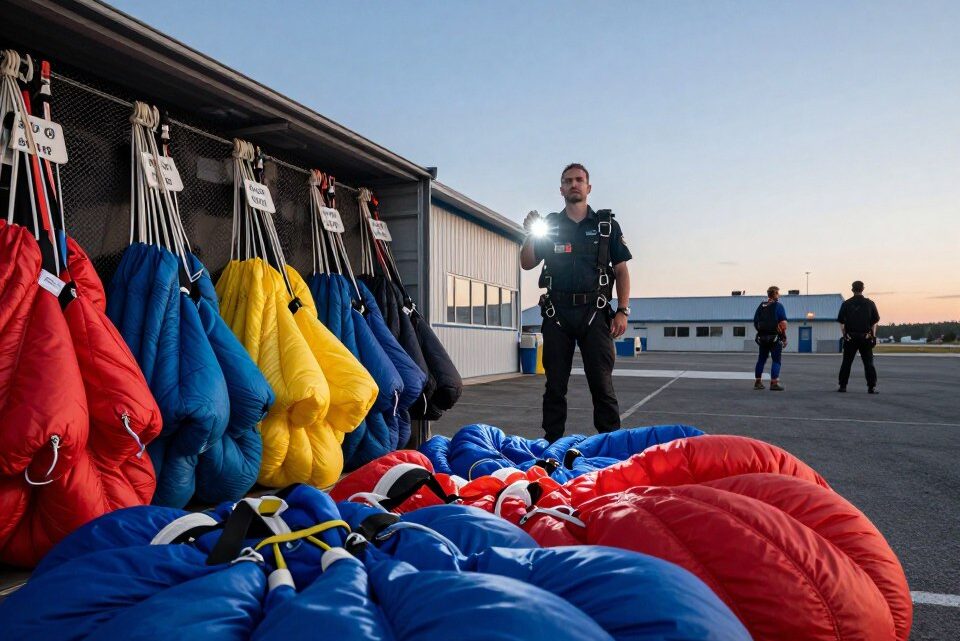 Diebstahl von Fallschirmen aus Sprungzentren