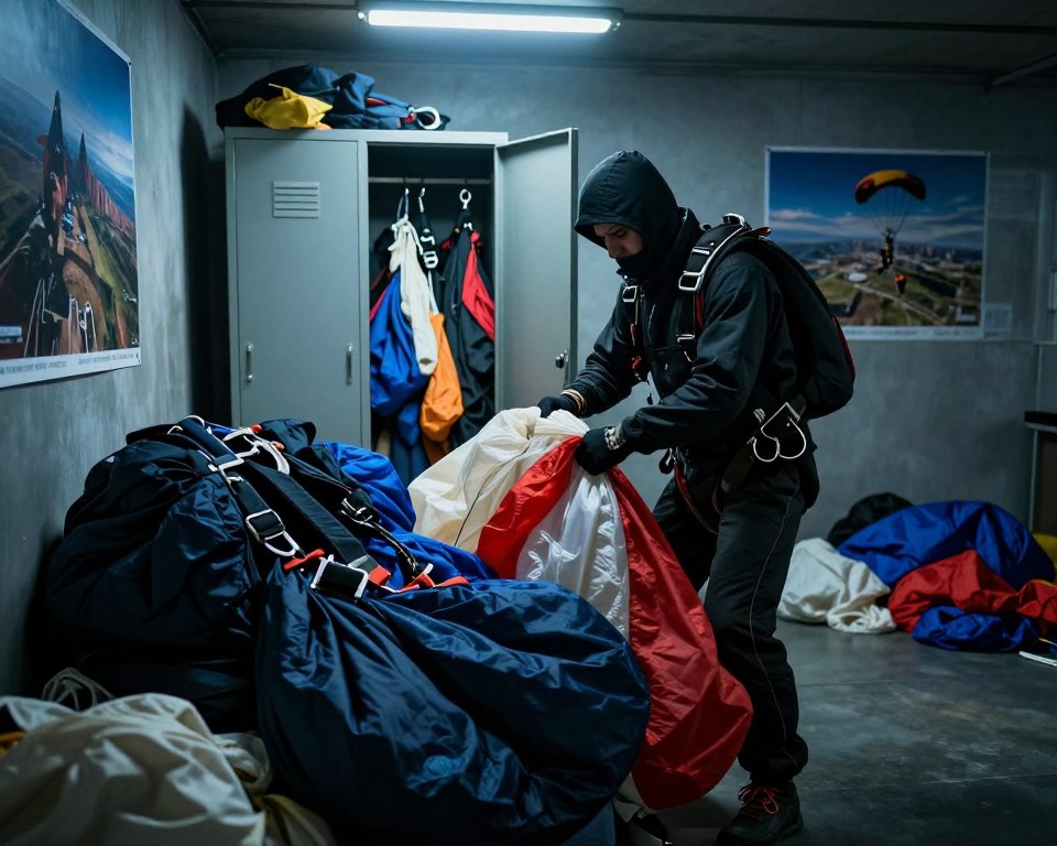 Fallschirmausrüstung Diebstahl