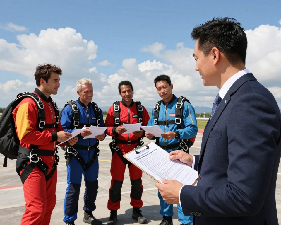 Versicherungsschutz für Fallschirmspringer